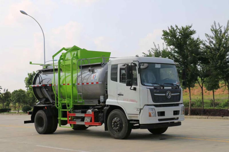 國(guó)六天錦餐廚垃圾車-圓罐餐廚垃圾車