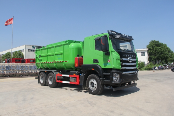上汽紅巖杰虎6X4污泥運(yùn)輸車(chē)